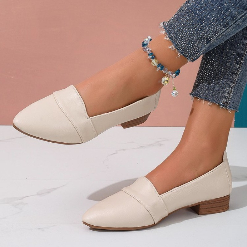 Women Shoes With Heels - Scarpe slip-on da donna, piatte, tinta