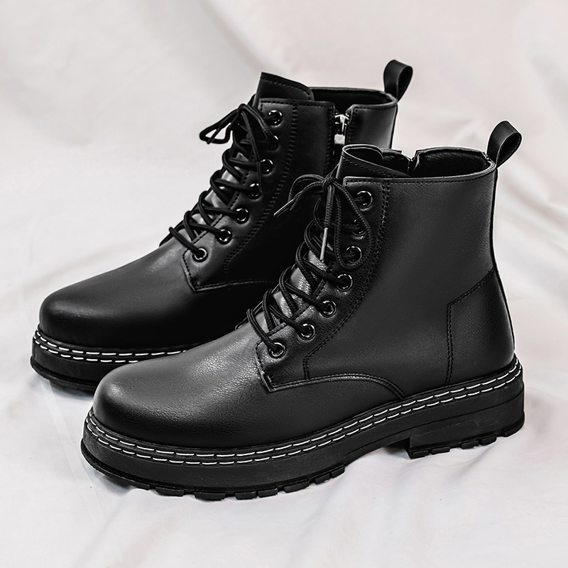 Suede Ankle Boot - Stivali da moto da uomo in