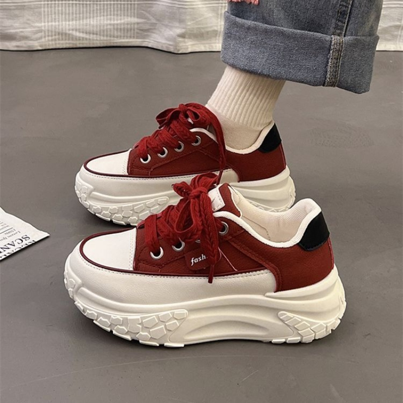 Platform Sneakers Chunky - Scarpe da ginnastica bianche robuste primaverili