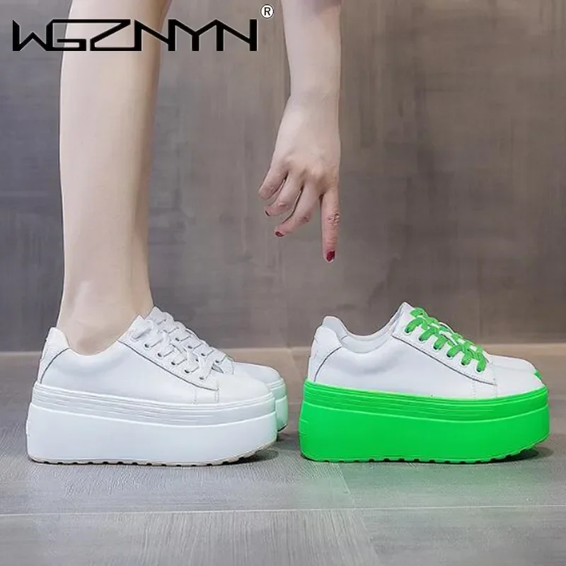 Platform Sneakers Chunky - Scarpe Casual da Donna in Vera