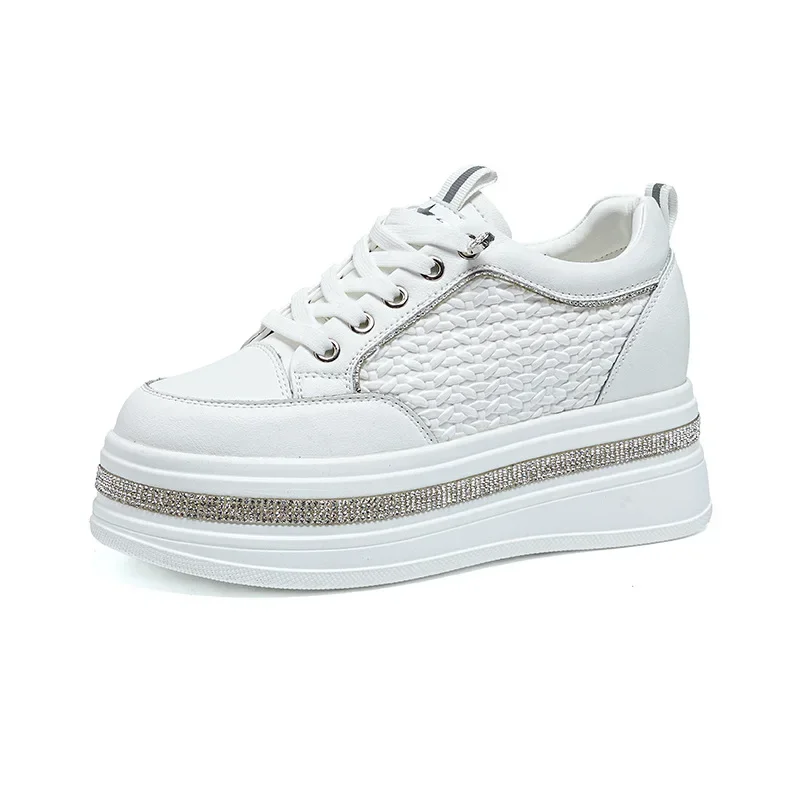 Scarpe bianche in vera pelle d - Platform Sneakers Chunky recensione e prezzo